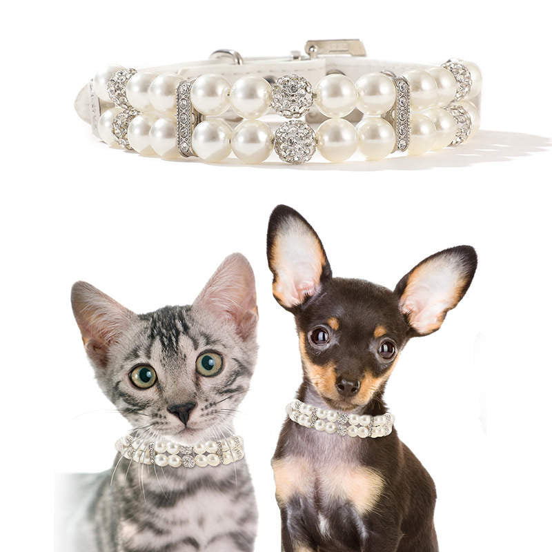 Colliers pour Chats en Perle et Strass