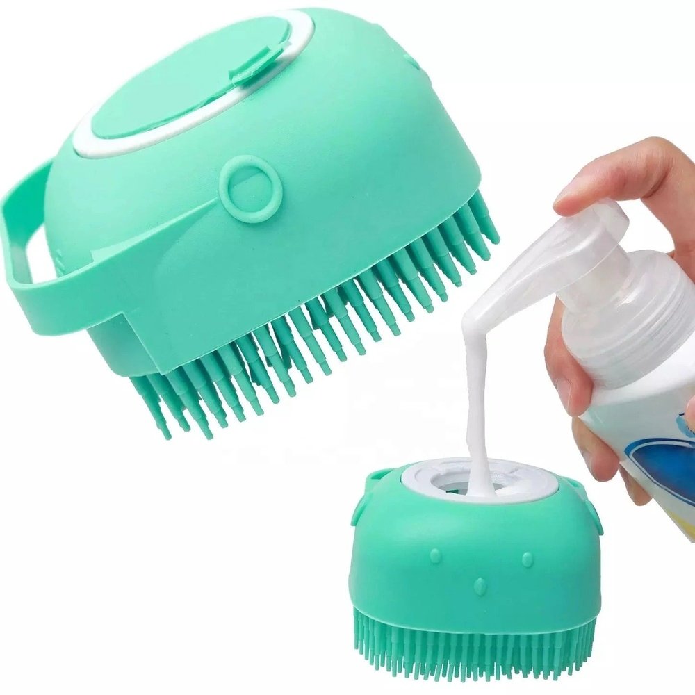 Brosse de bain en silicone pour animaux de compagnie