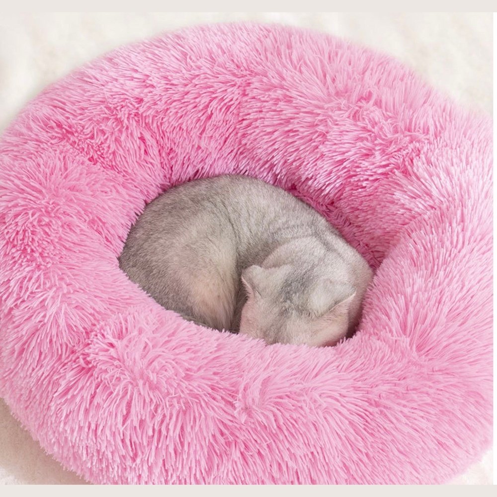 Coussins rond en peluche pour chiens et chats