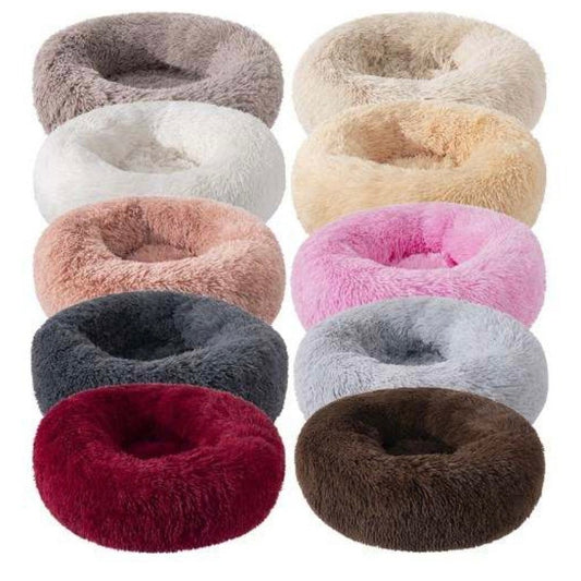 Coussins rond en peluche pour chiens et chats