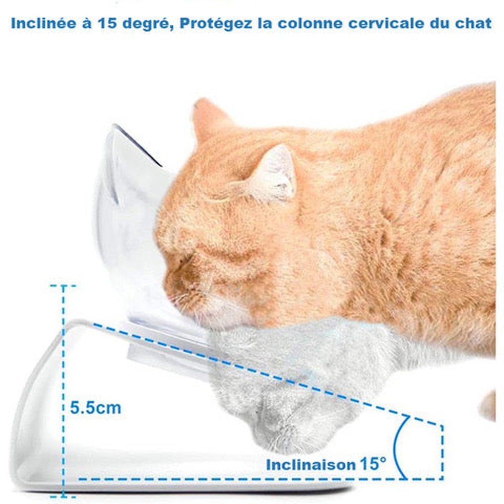 Gamelle double surelevée pour Chats