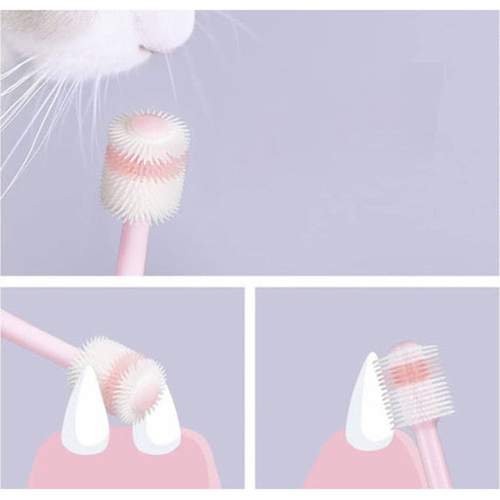 Brosse à dents en silicone souple pour chiens et chats