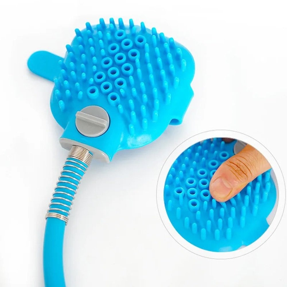 Pommeau de Douche et Brosse 2-en-1 pour Chiens et Chats