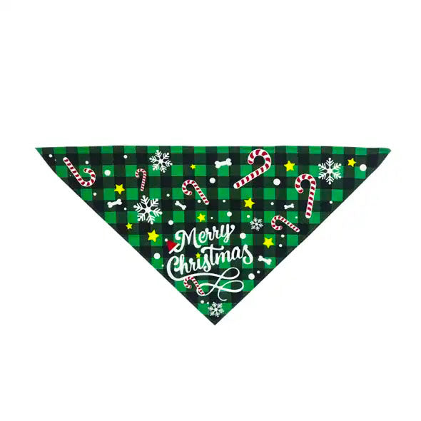 Bandanas de Noël Festifs pour Chiens - 4 Motifs, Tailles S & M